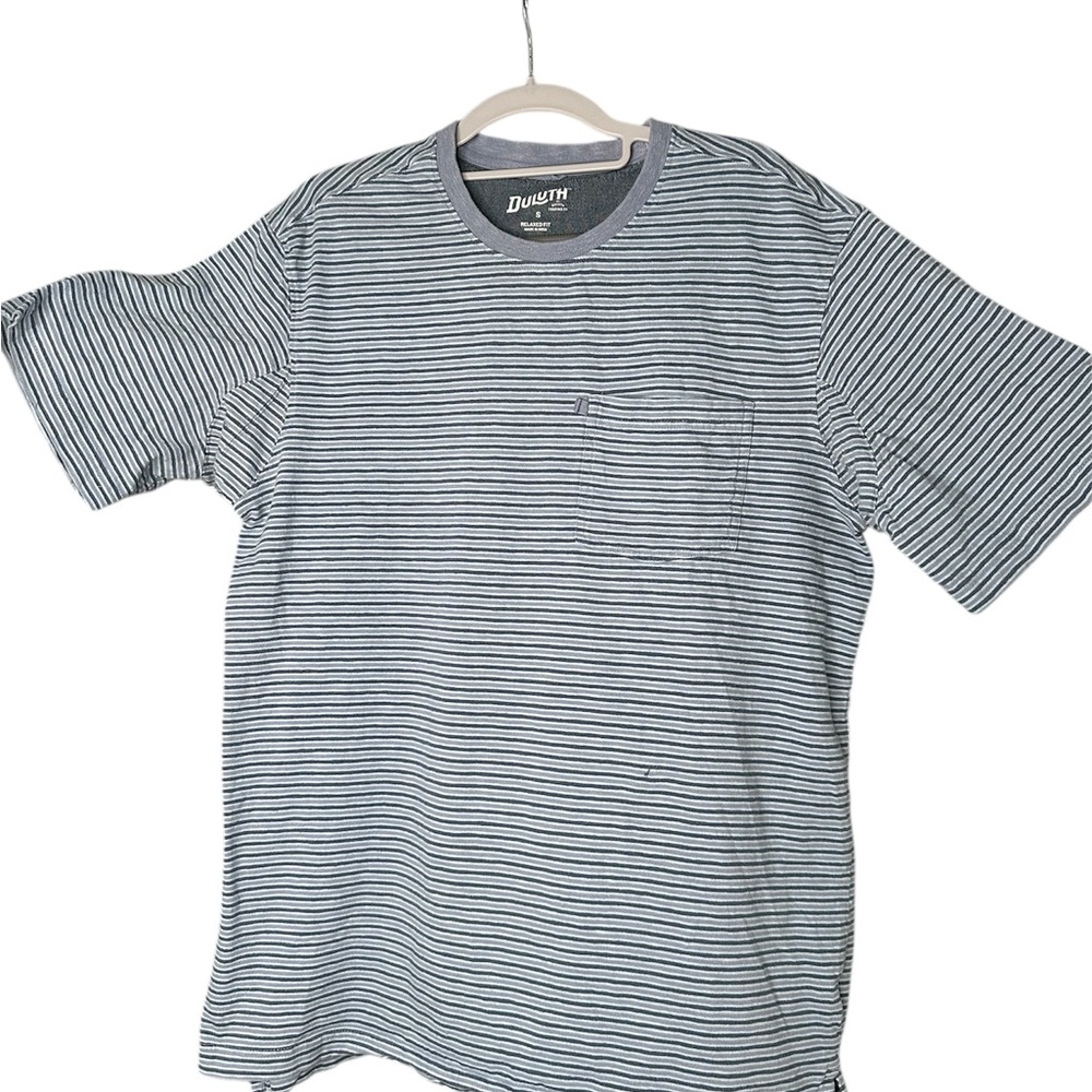 Duluth Trading Co Gray Short Sleeve Tee Casual Comfort